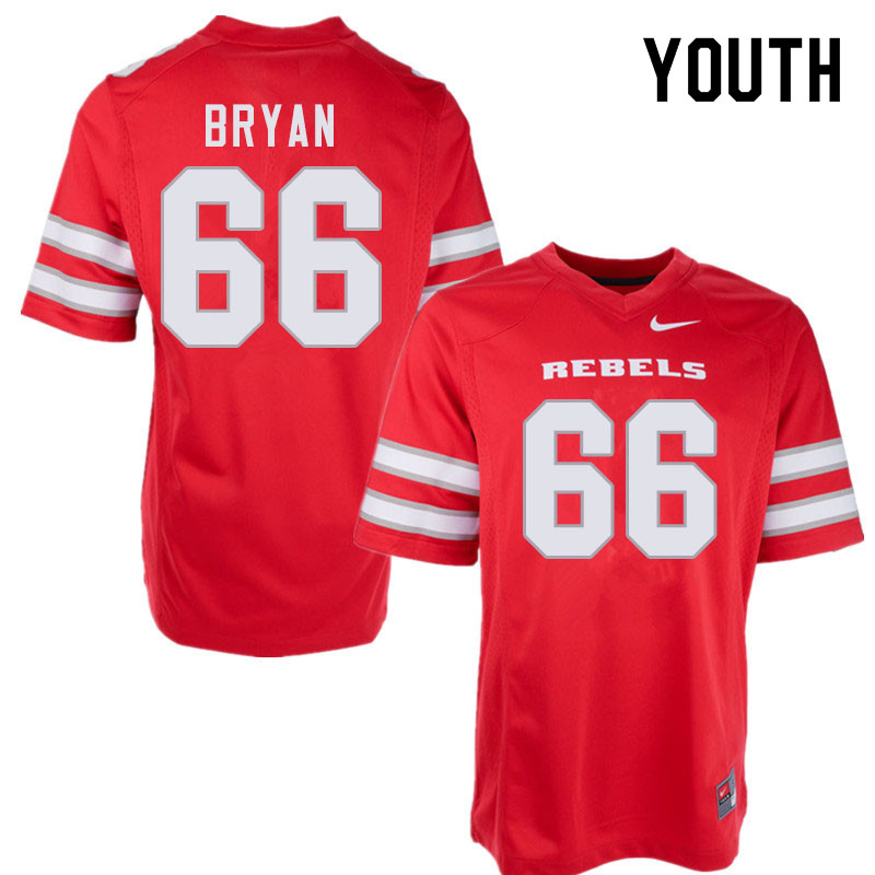 Youth #66 Dylan Bryan UNLV Rebels College Football Jerseys Sale-Red - Click Image to Close